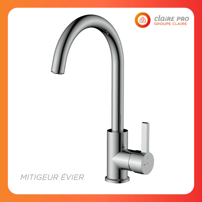 MITIGEUR EVIER DE CUISINE CHROME - Marque : CLAIRE PRO